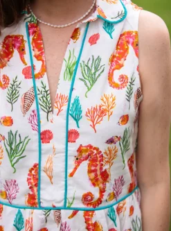 Coral Seahorse Dress