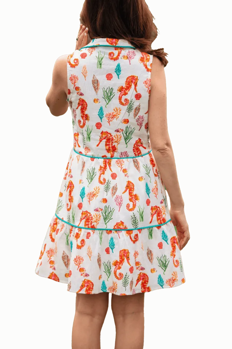 Coral Seahorse Dress
