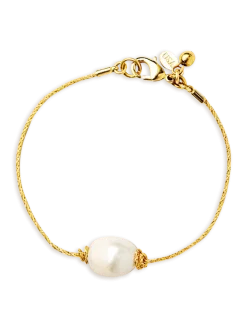 Golden Tide Pearl Knot Bracelet