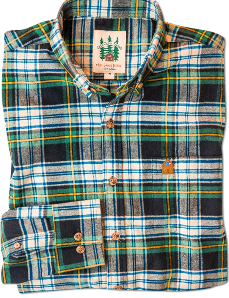 Green Mountain View Flannel Shirt - Men's