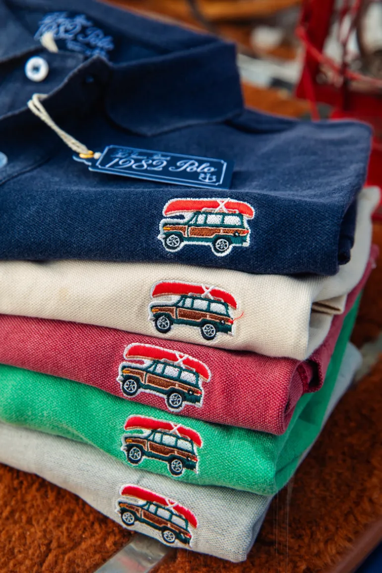 Jeep® x KJP Classic Wagoneer Pique Polo Shirt in Tan