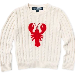 Lobster Cable Knit Kids Sweater