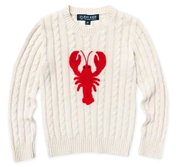Lobster Cable Knit Kids Sweater