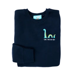 Long Time No Sea Embroidered Kids Sweatshirt