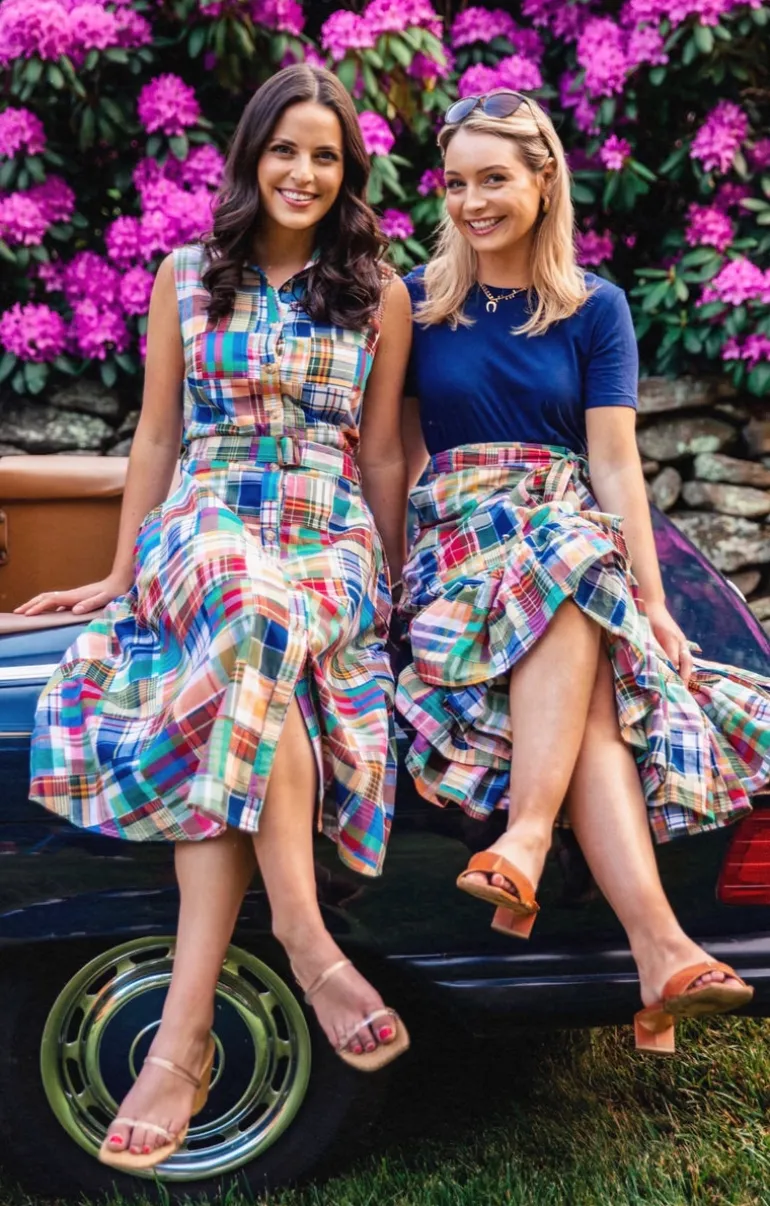 Montauk Patchwork Madras Skirt