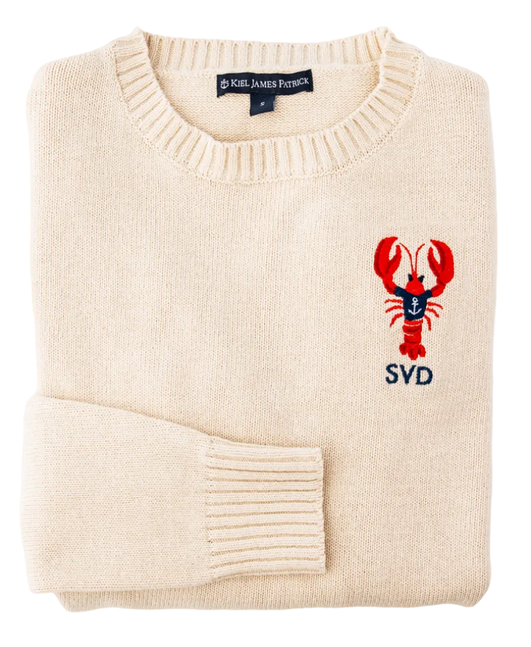 Nautical Lobster Monogram Sweater- Women's