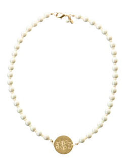 Pearl Monogram Necklace