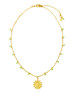 Sunflower Bead Chain Necklace