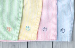 The Azure Seersucker Drawstring Shorts