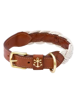 The Knotty Dog Collar- White