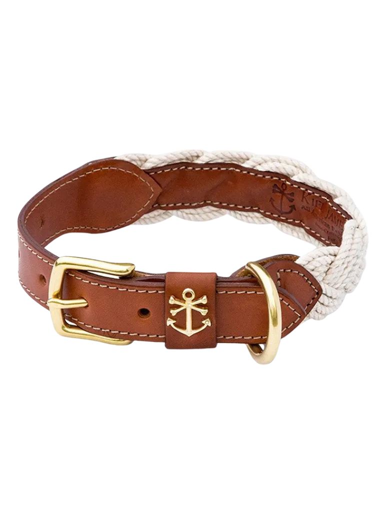The Knotty Dog Collar- White