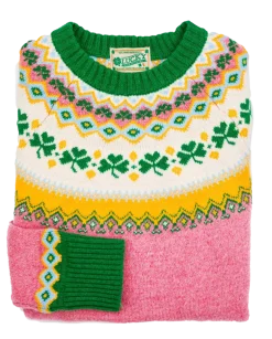 The Pink Fair Isle Irish Sweater