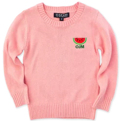Watermelon Monogram Kids Sweater