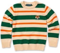 Wilderness Raccoon Striped Kids Sweater